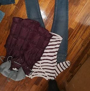 Outfit Include Sz 28 Levi's, Vest, Shirt